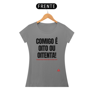 Nome do produto Camiseta feminina com humor com ditado 