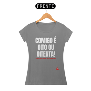 Nome do produto Camiseta feminina com humor com ditado 