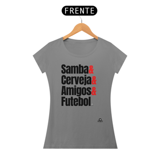 Nome do produto Camiseta feminina samba frase 