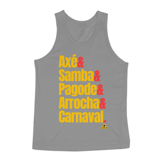 Nome do produto Camiseta regata com estampa dos ritmos carnavalescos 