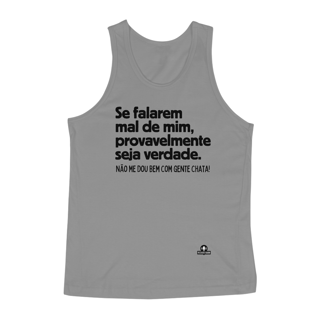 Nome do produto Camiseta regata com frase de humor 