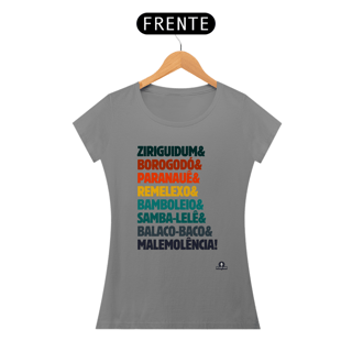 Nome do produto Camiseta baby long com as expressões brasileiras 