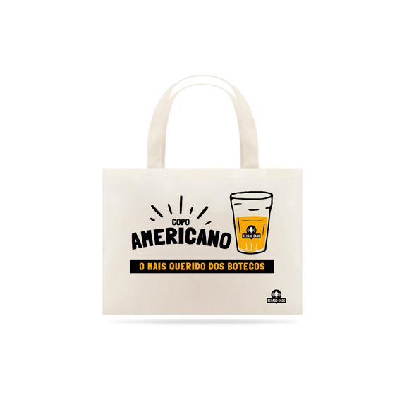 Ecobag em homenagem ao mais iconico copo brasileiro: o copo americano.