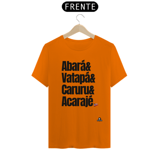 Nome do produto Camiseta Delícias da Bahia, com a frase 