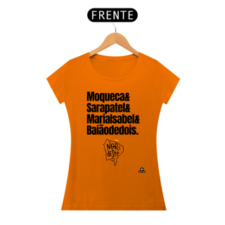 Nome do produto Camiseta feminina de comidas nordestinas 