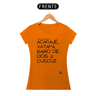 Nome do produto Camiseta feminina de gastronomia 