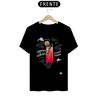 Nome do produto Camiseta de barman com estampa drinks de verão para todo o ano como sakerinha, mojito, moscow mule e margarita