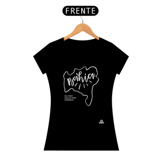 Nome do produto Camiseta com o mapa da Bahia e a frase 