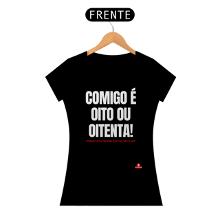 Nome do produto Camiseta feminina com humor com ditado 
