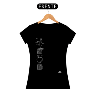 Nome do produto Camiseta feminina de samba com estampa que remete à música 