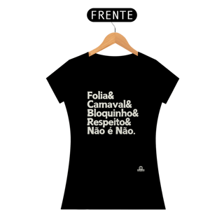 Camiseta baby long para o carnaval com frase 