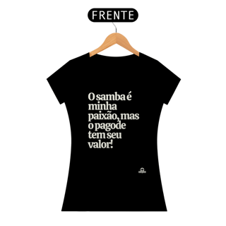 Nome do produto Camiseta feminina de samba com a frase 