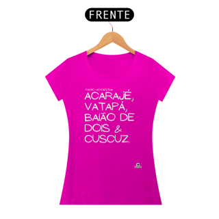 Nome do produto Camiseta feminina de gastronomia 