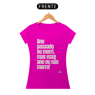 Nome do produto Camiseta feminina de bloquinho com frase do cantor Belchior 