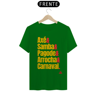Nome do produto Camiseta com estampa dos ritmos carnavalescos 