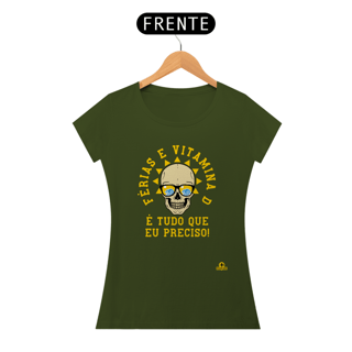 Nome do produto Camiseta com estampa de caveira e frase divertida 