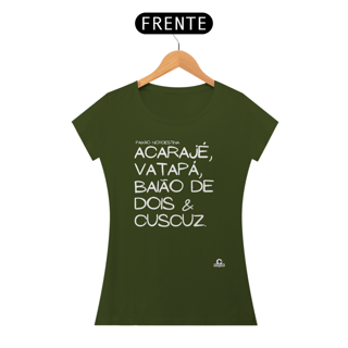 Nome do produto Camiseta feminina de gastronomia 