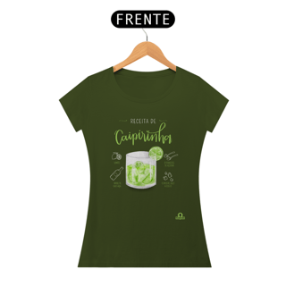 Nome do produto Camiseta receita de caipirinha, para os amantes deste drink genuinamente brasileiro.