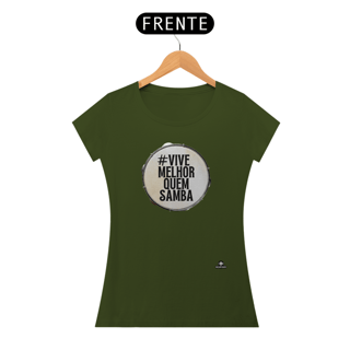 Nome do produto Camiseta feminina estampa de pandeiro e frase 