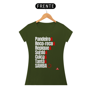 Nome do produto Camiseta feminina bateria de escola de samba 