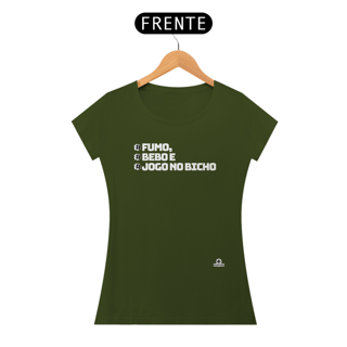 Nome do produto Camiseta feminina baby long com frase de boteco 