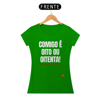 Nome do produto Camiseta feminina com humor com ditado 