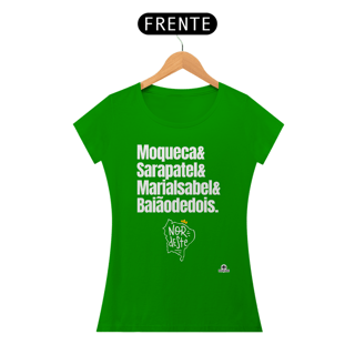 Nome do produto Camiseta feminina de comidas nordestinas 