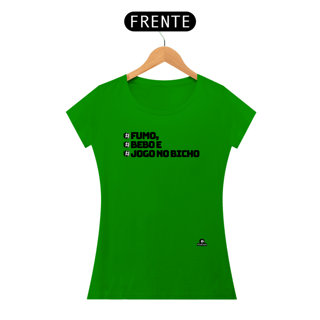 Nome do produto Camiseta feminina baby long com frase de boteco 