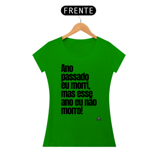 Nome do produto Camiseta feminina de bloquinho com frase do cantor Belchior 