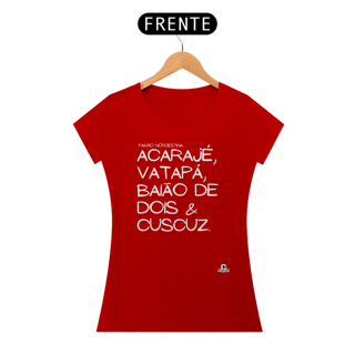 Nome do produto Camiseta feminina de gastronomia 