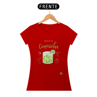 Nome do produto Camiseta receita de caipirinha, para os amantes deste drink genuinamente brasileiro.