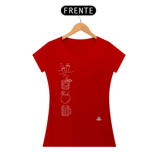 Nome do produto Camiseta feminina de samba com estampa que remete à música 