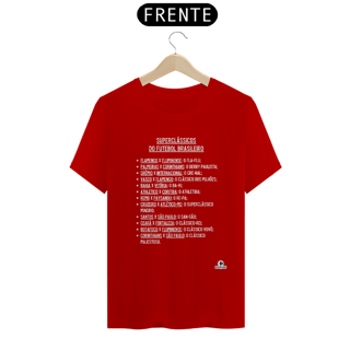 Nome do produto Camiseta superclássicos do futebol brasileiro, com os apelidos dos confrontos.