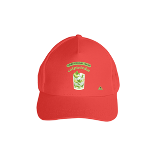 Nome do produto Boné aba curva de barman com estampa do tradicional drink brasileiro: caipirinha, e frase 