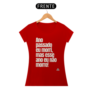 Nome do produto Camiseta feminina de bloquinho com frase do cantor Belchior 