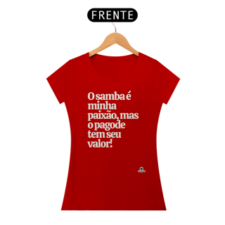 Nome do produto Camiseta feminina de samba com a frase 