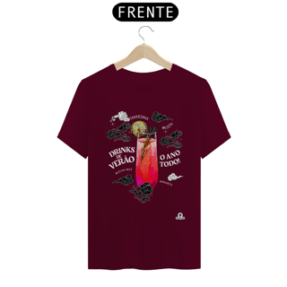 Nome do produto Camiseta de barman com estampa drinks de verão para todo o ano como sakerinha, mojito, moscow mule e margarita