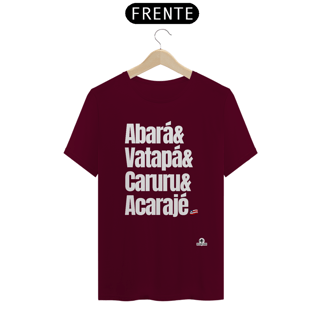 Nome do produto Camiseta Delícias da Bahia, com a frase 