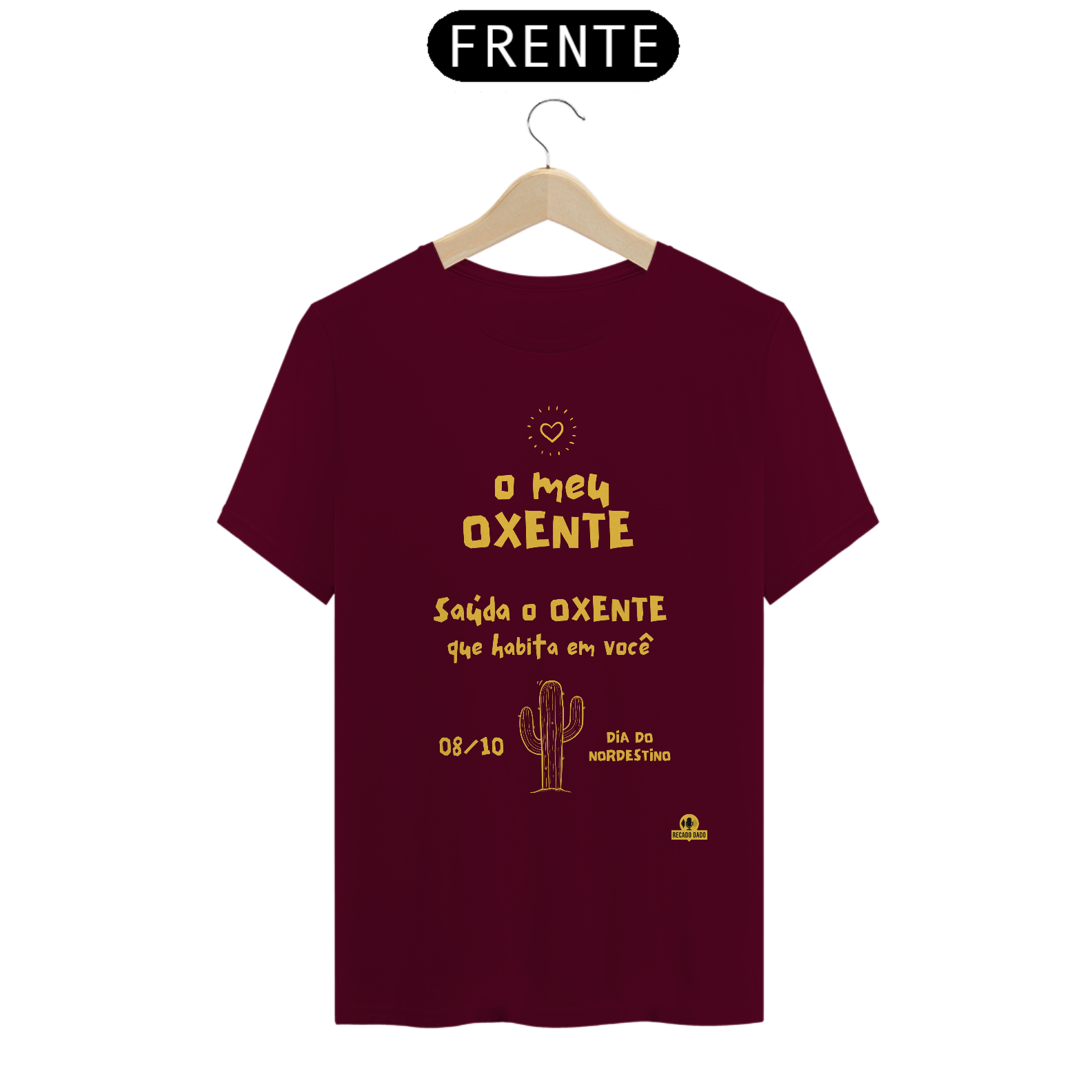 Camiseta do dia do nordestino, com frase 