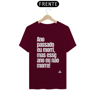 Nome do produto Camiseta de bloquinho com frase do cantor Belchior 