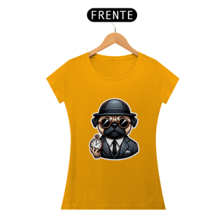 Nome do produto Camiseta Sticker Feminina - Pug 