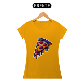 Nome do produto Camiseta Sticker Feminina - Pizza galaxy