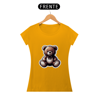 Nome do produto Camiseta Sticker Feminina - Teddy Urso