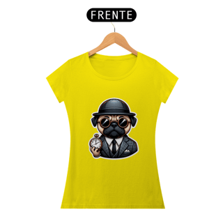 Nome do produto Camiseta Sticker Feminina - Pug 