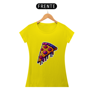Nome do produto Camiseta Sticker Feminina - Pizza galaxy