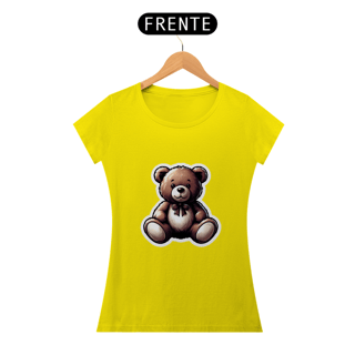 Nome do produto Camiseta Sticker Feminina - Teddy Urso