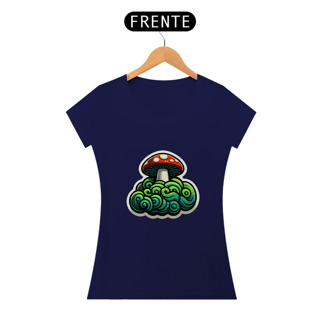 Nome do produto Camiseta Sticker Feminina - Cogumelo