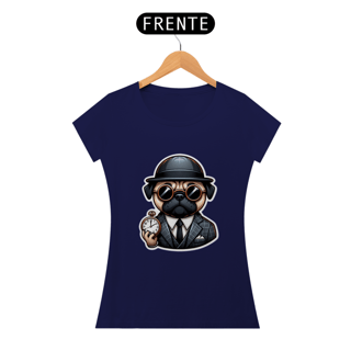 Nome do produto Camiseta Sticker Feminina - Pug 