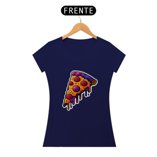 Nome do produto Camiseta Sticker Feminina - Pizza galaxy