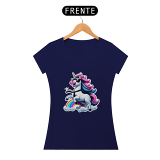 Nome do produto Camiseta Sticker Feminina -  Unicornio